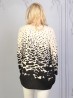 Abstract Printed Jersey Knit Fashion Top 